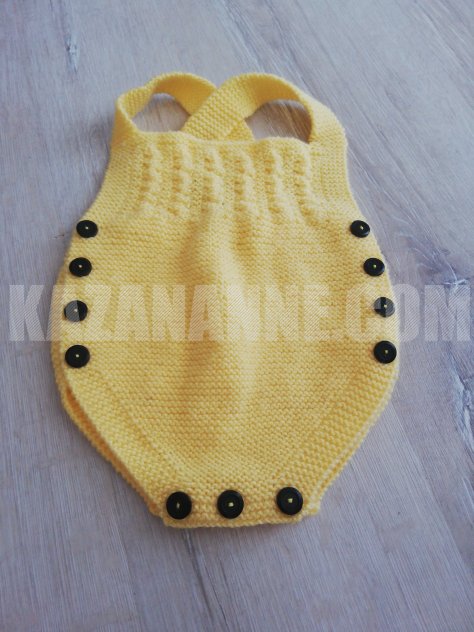 0-3 aylık örgü bebek tulum