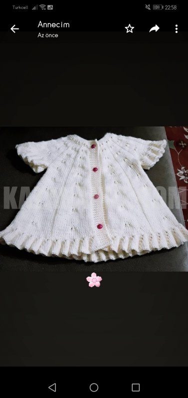 Fırfırlı kız çocuk yeleği (1,5-2 yaş) 